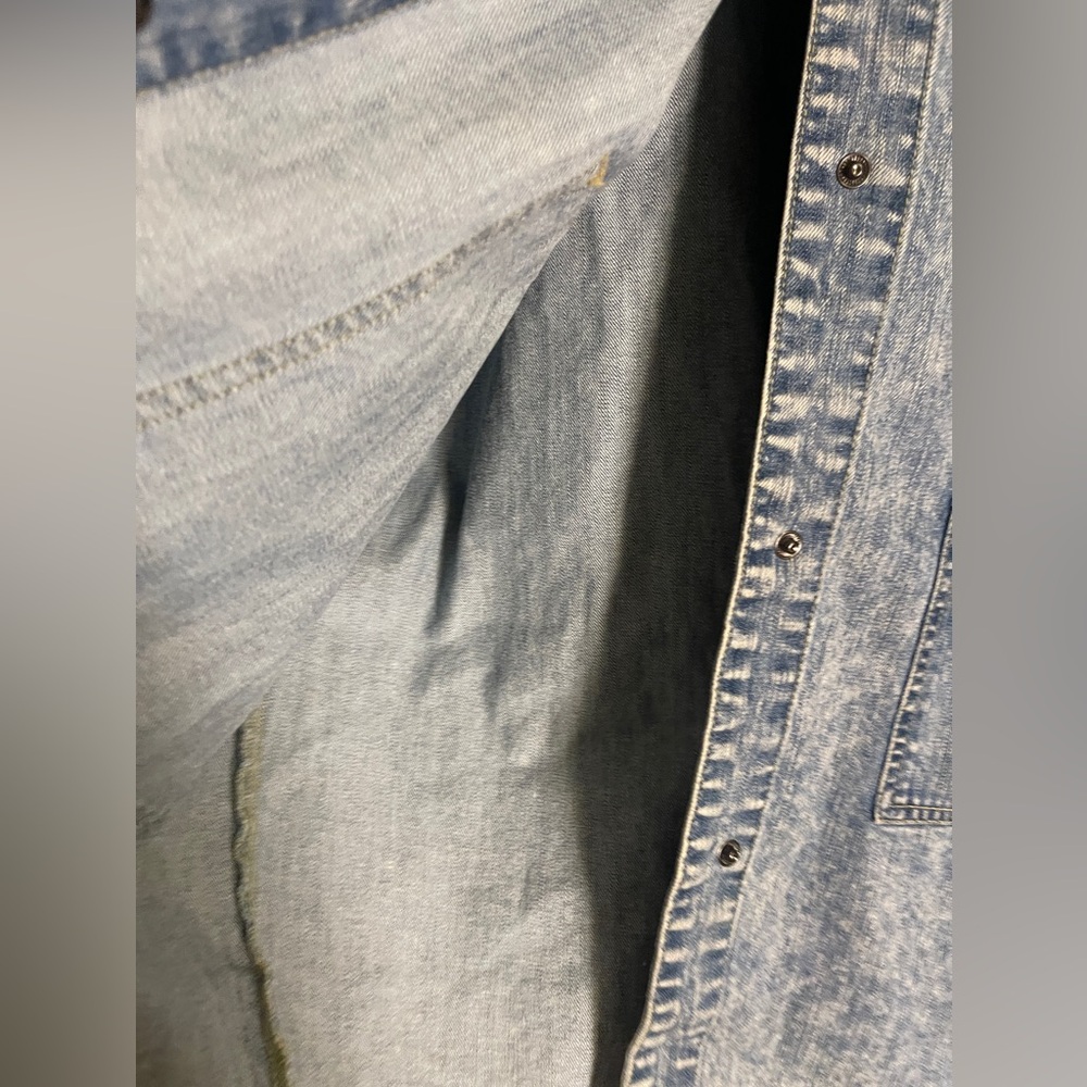 Fiore Jean Jacket Womens Size Small/Medium Blue Oversized Knee Length Denim - Picture 4 of 11